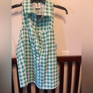 The Bubble gingham too. Green. Buttons. Racerback. Size L